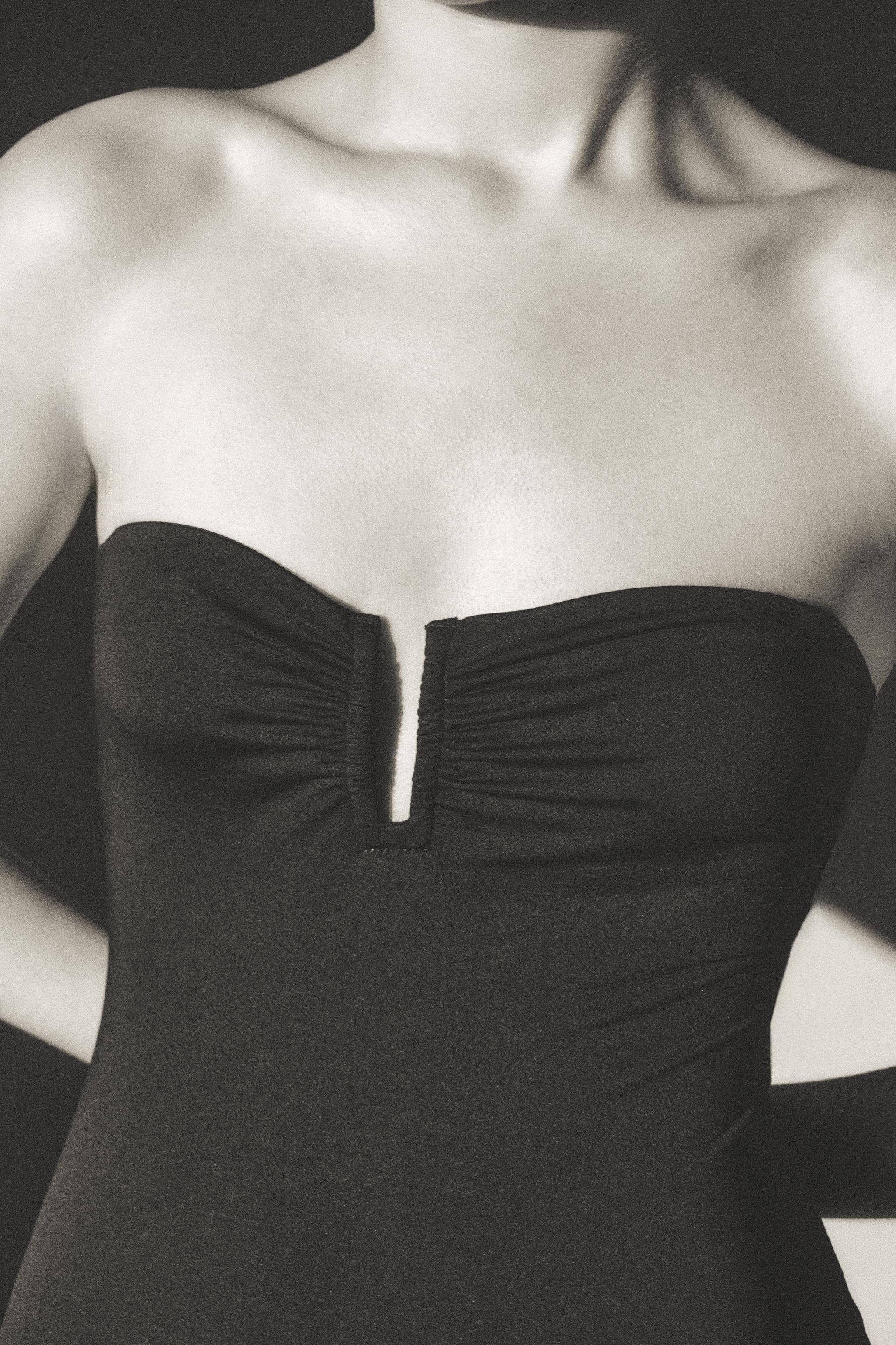 MAILLOT DE BAIN PLAGE DÉCOLLETÉ FRONCÉ